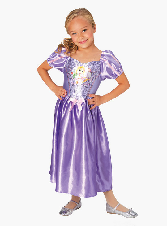 Rapunzel Graphic Print Costume Maxi Dress