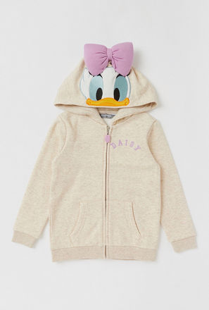 Daisy Duck 3D Hoodie with Long Sleeves and Zip Closure