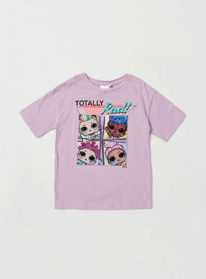 L.O.L. Surprise! Graphic Print Short Sleeves T-shirt and Leggings Set
