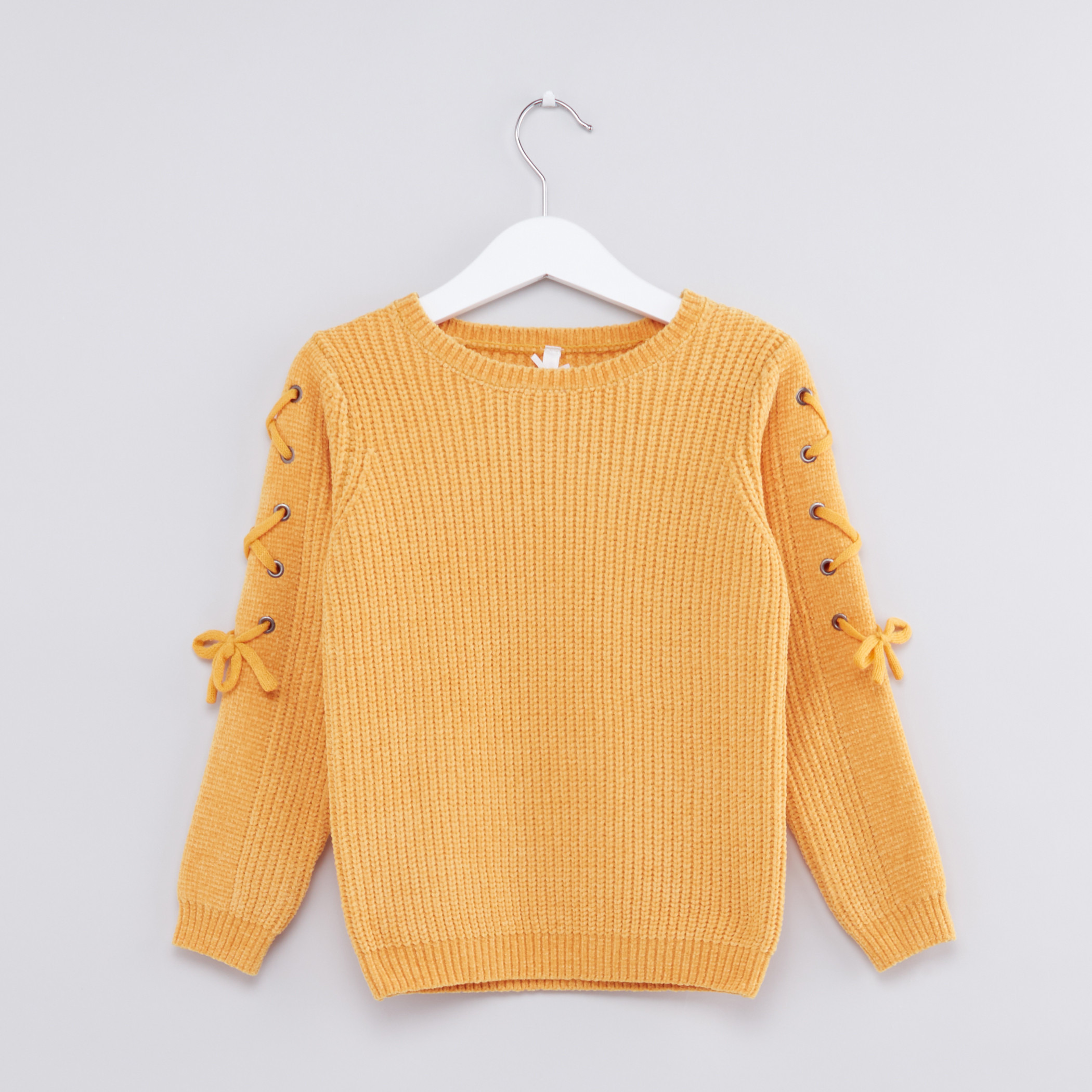 Shop Textured Sweater with Long Sleeves 