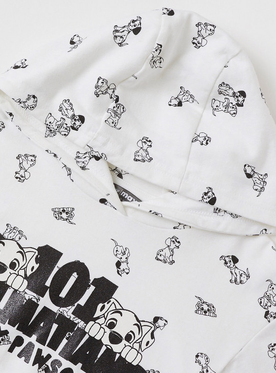 101 Dalmatians Print Hoodie with Long Sleeves