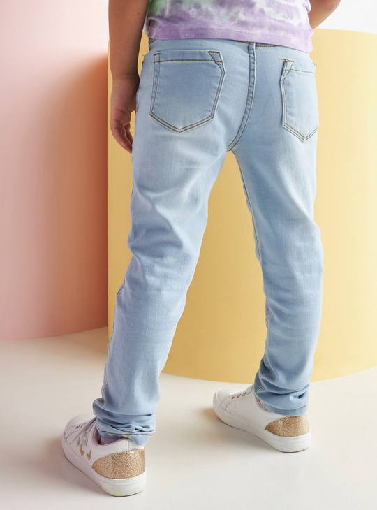 Full Length Jeans with Pocket Detail and Belt Loops