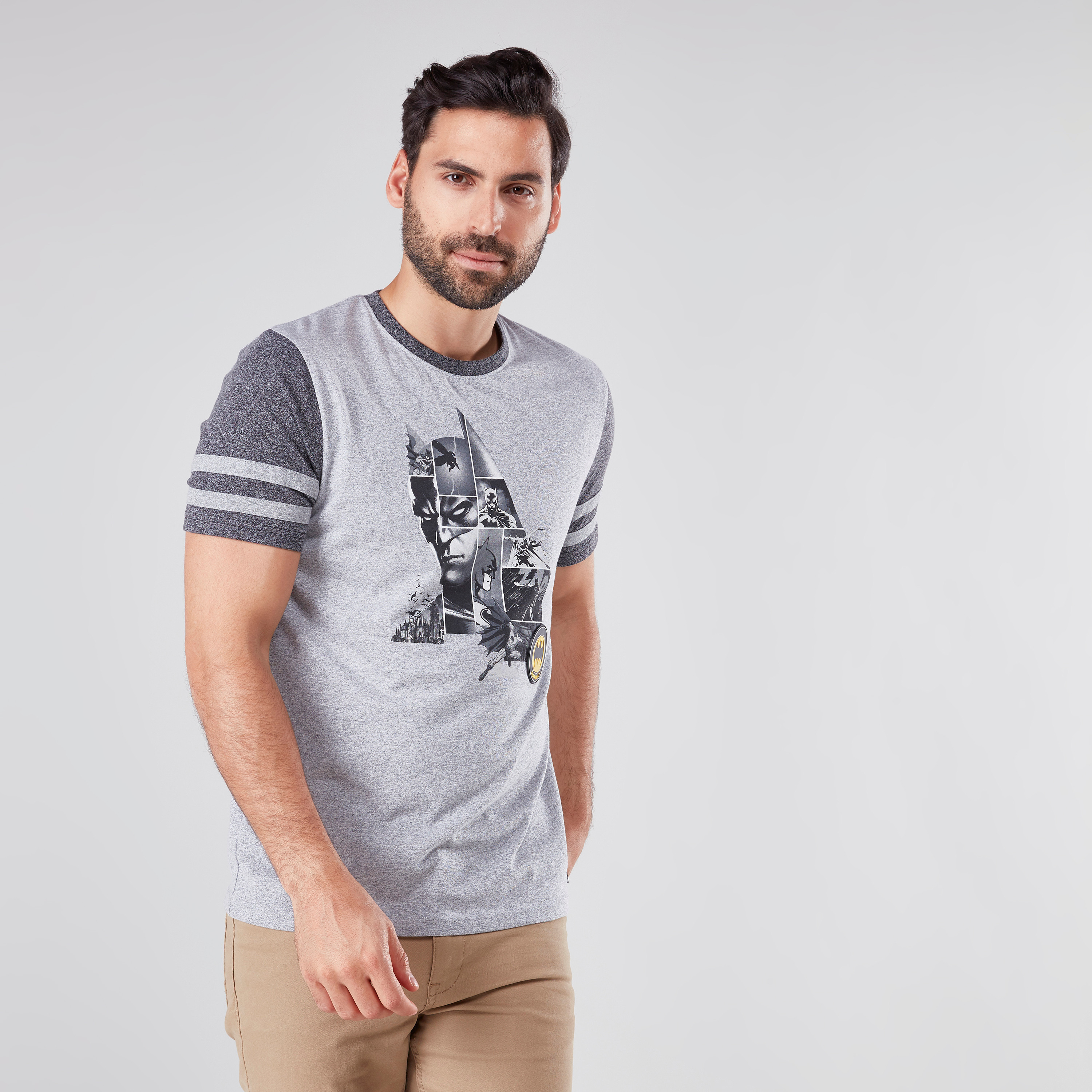 Shop Batman Printed T shirt with Round Neck and Short Sleeves Online Max Bahrain