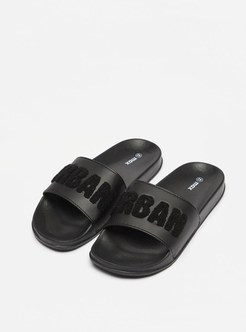 Textured Slide Slippers-Sandals-image-1