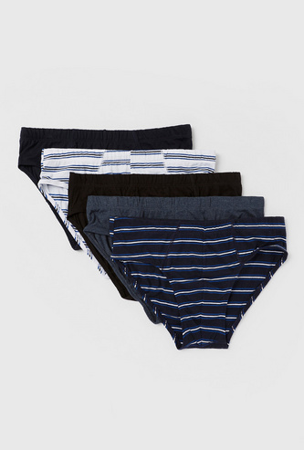 Set of 5 - Assorted Briefs with Elasticised Waistband