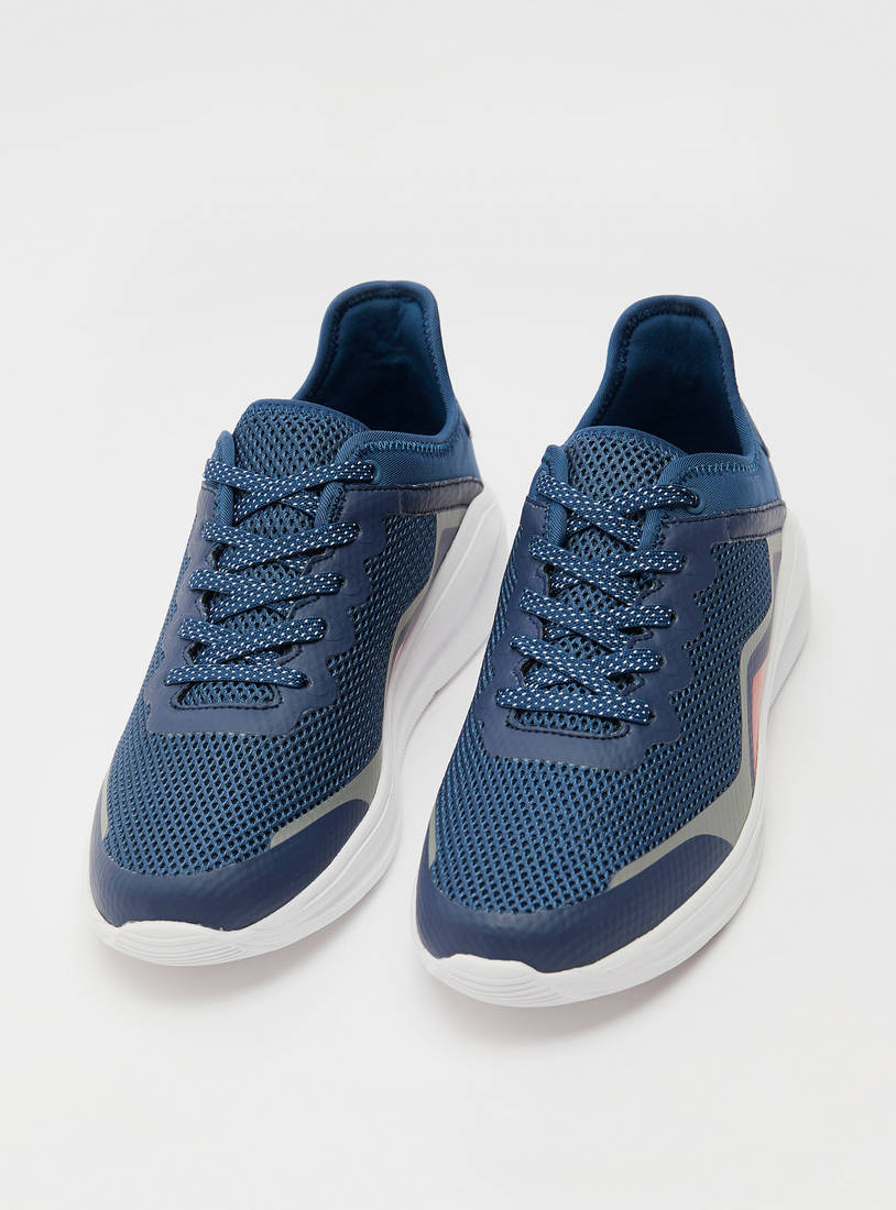 Textured Sports Shoes with Lace-Up Closure-Shoes-image-1