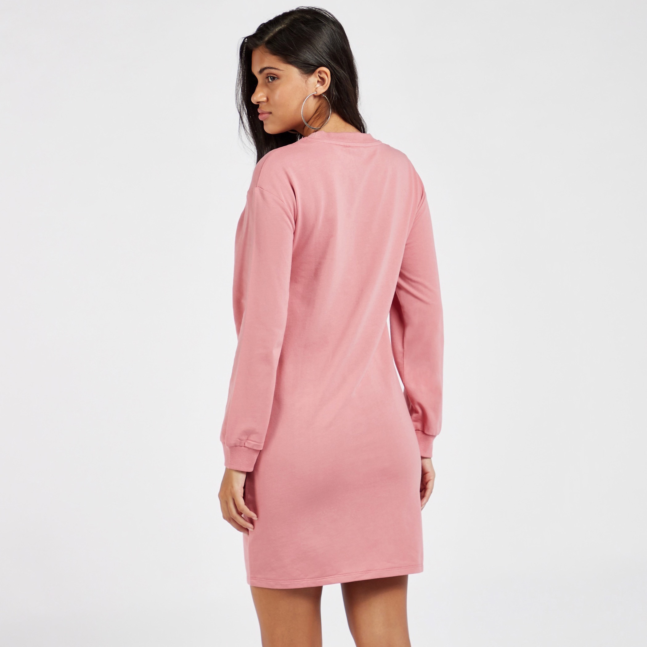 Shop Graphic Print Mini T-shirt Dress with Long Sleeves Shop Graphic Print Mini T-shirt Dress with Long Sleeves
