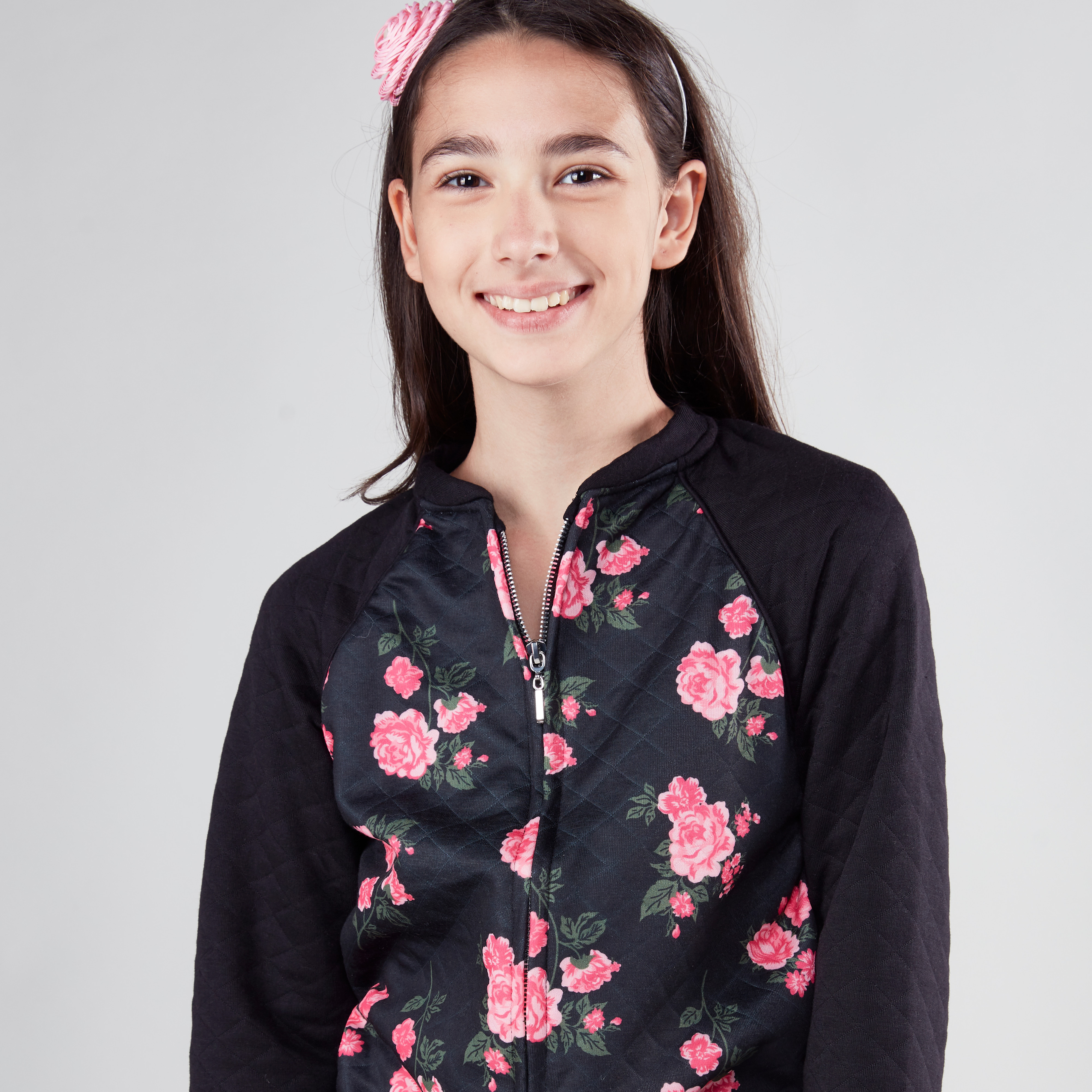 週末限定セール⟡POPPY DOUBLE-SLEEVECUT JACKET Shop Floral Printed Jacket with Long Sleeves and Zip Closure
