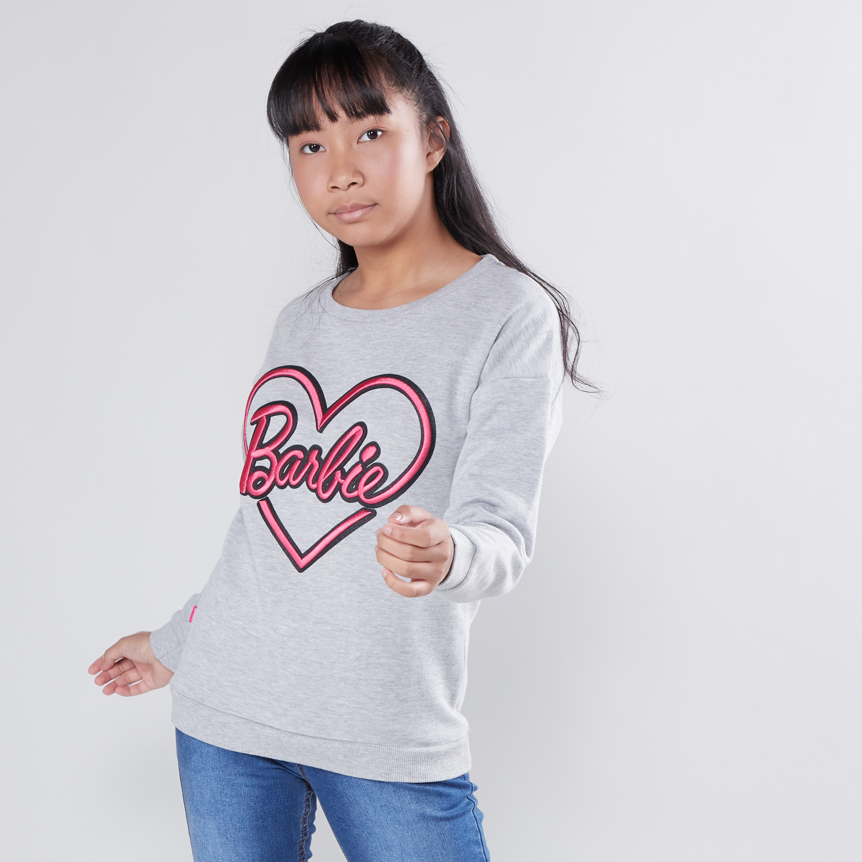 Girls barbie online sweatshirt