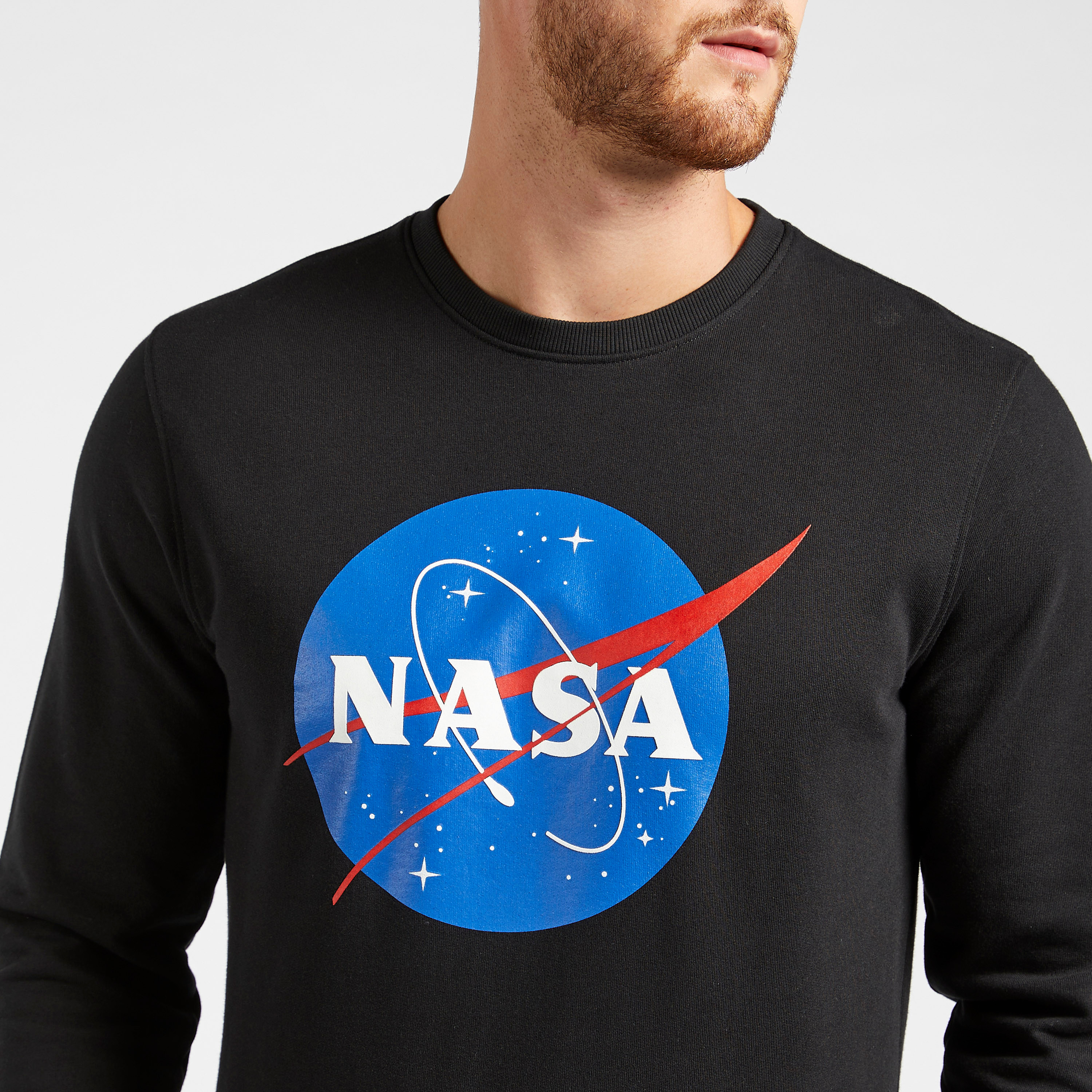 Shop NASA Graphic Print Sweatshirt with Crew Neck and Long Sleeves Online Max UAE