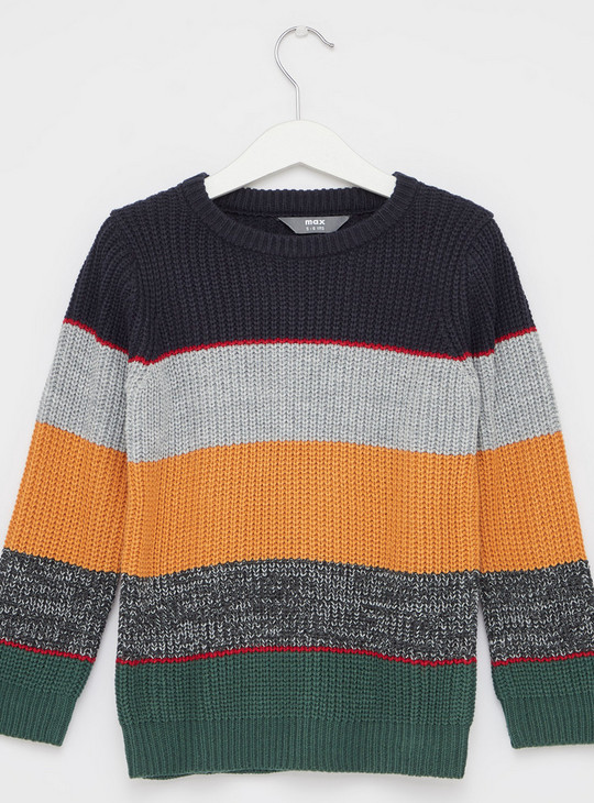 Striped Sweater with Long Sleeves
