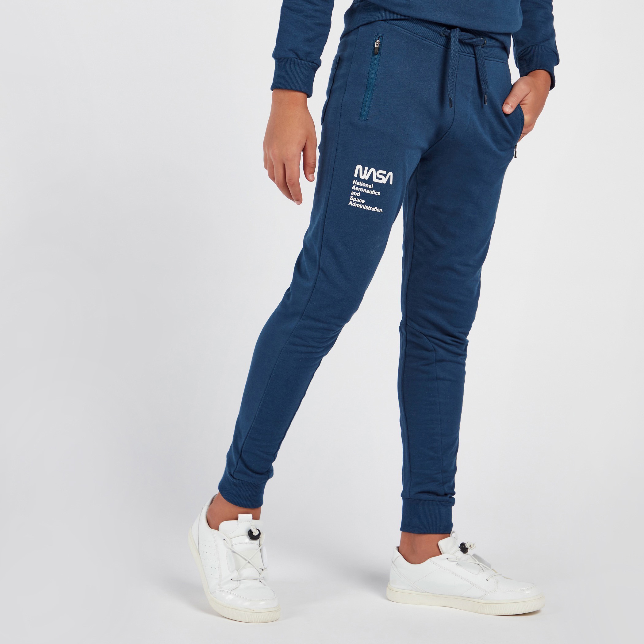 Shop NASA Print Jog Pants with Pockets and Drawstring Closure Online Max Saudi