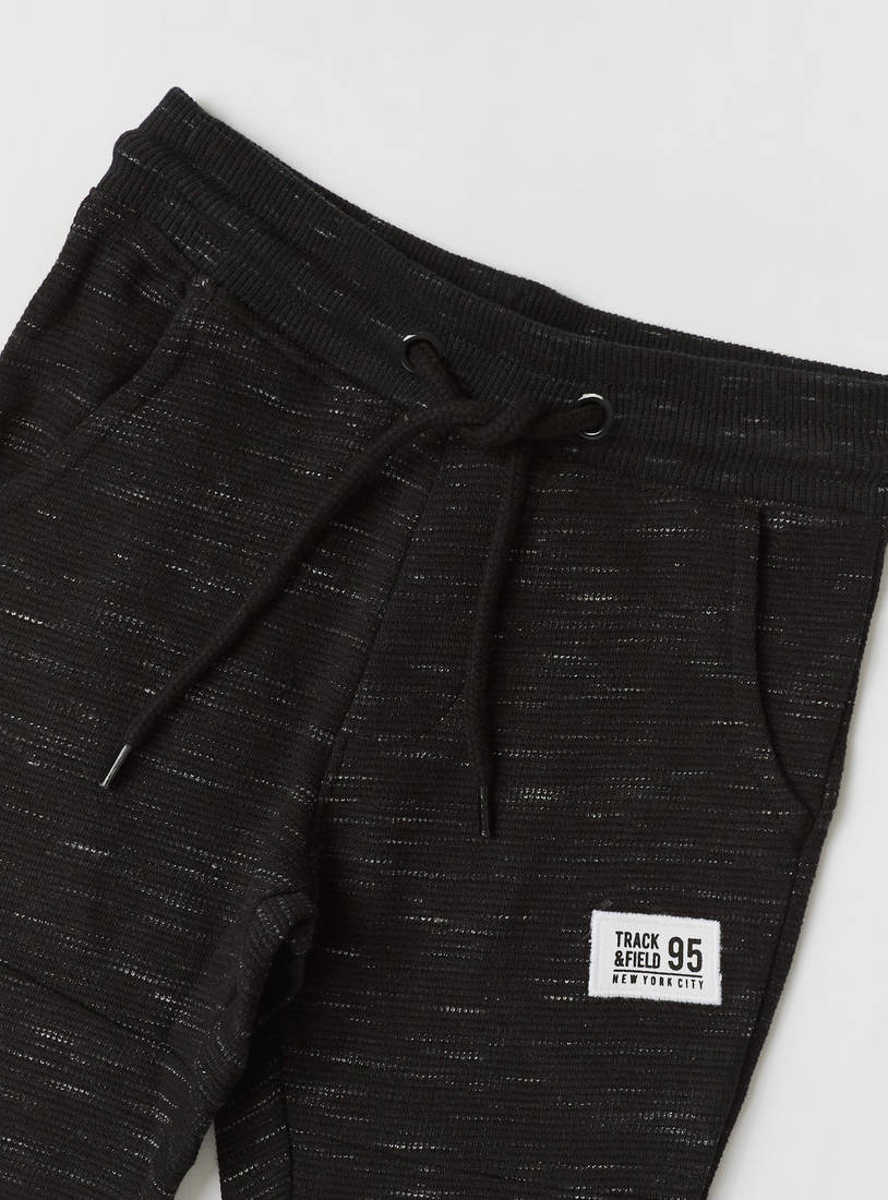 Textured Jog Pants with Drawstring Closure and Pockets-Joggers-image-1