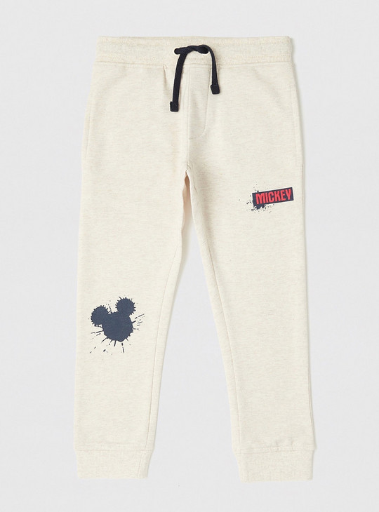 Mickey Mouse Print Sweatshirt and Jog Pants Set