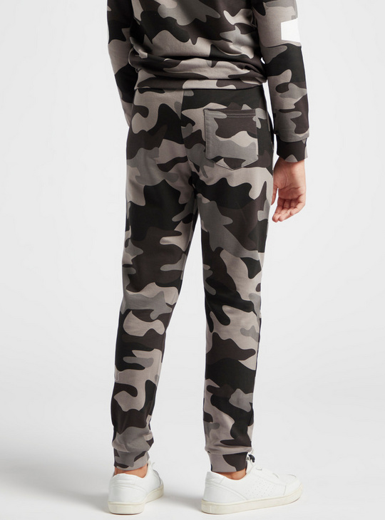 Avengers Camouflage Print Jog Pants with Drawstring Closure