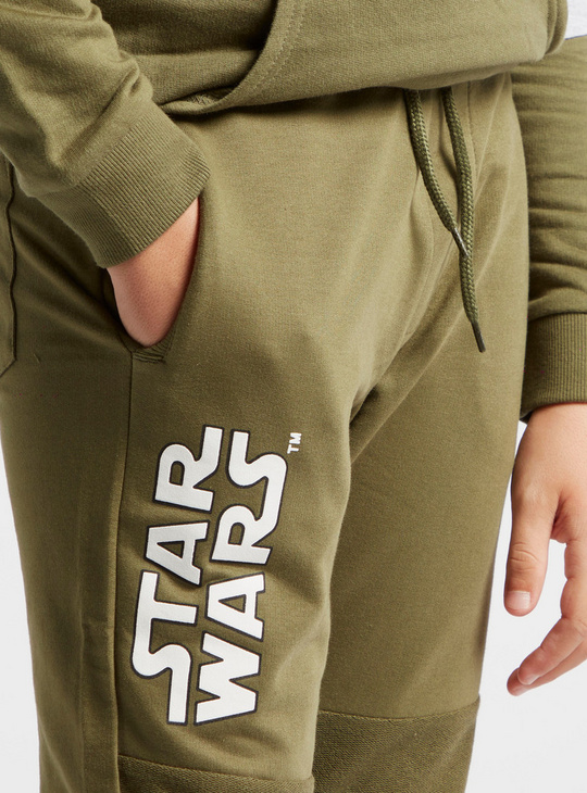 Star Wars Print Jog Pants with Drawstring Closure