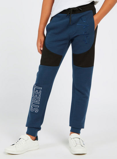 Textured Joggers with Pockets and Drawstring Closure-Joggers-image-0