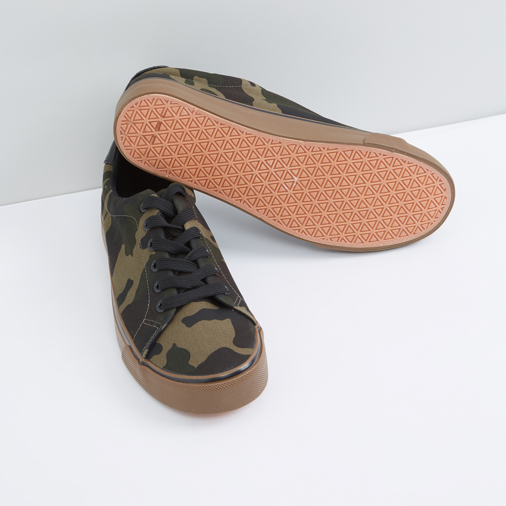 Camo print store flats