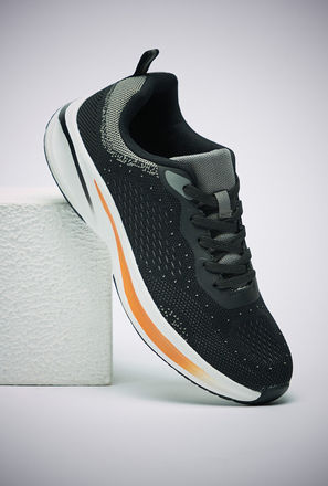 Textured Lace-Up Sports Shoes with Mesh Detail-mxmen-shoes-sportsshoes-3