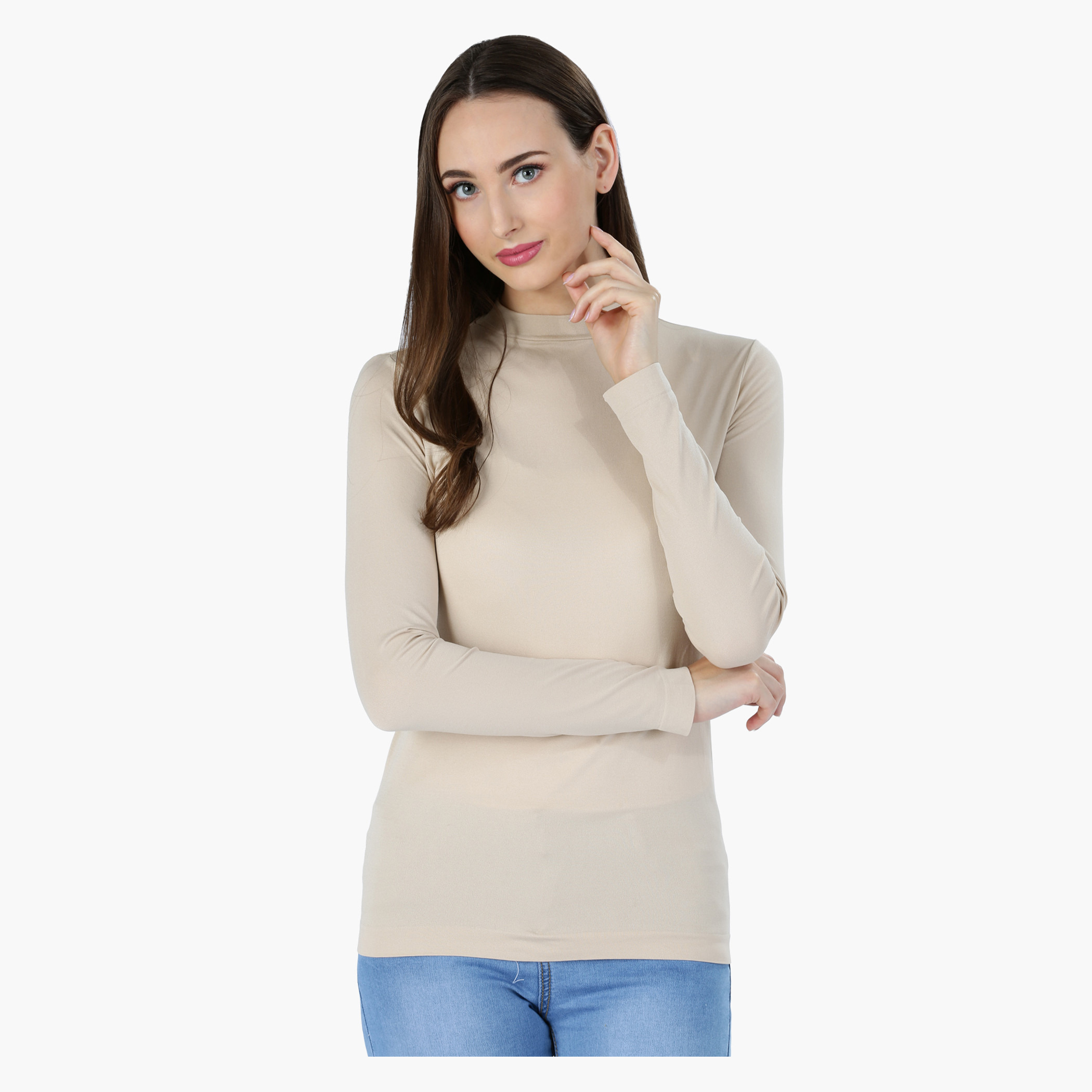 High neck shirts outlet for ladies