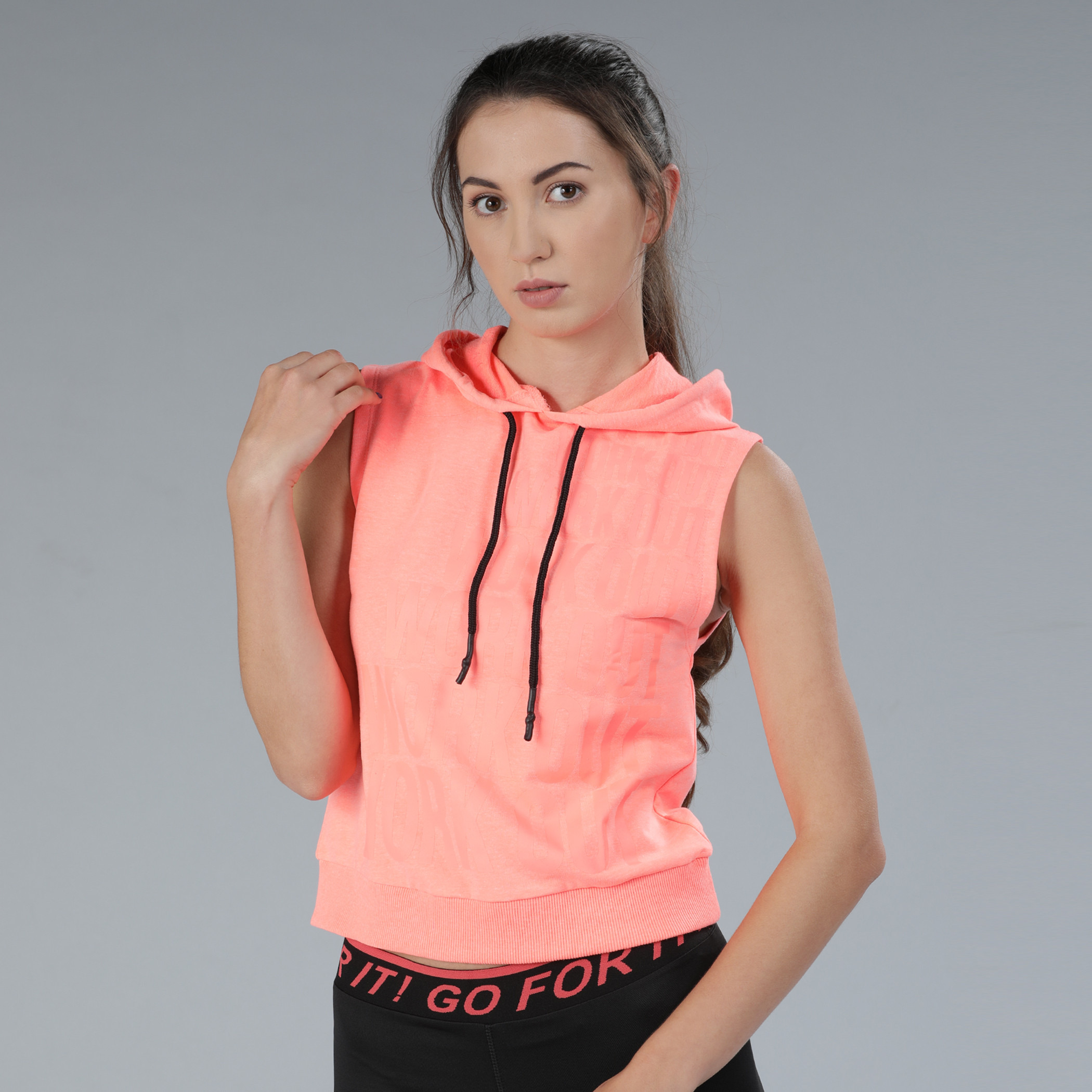 Sleeveless pullover hot sale hoodie women's