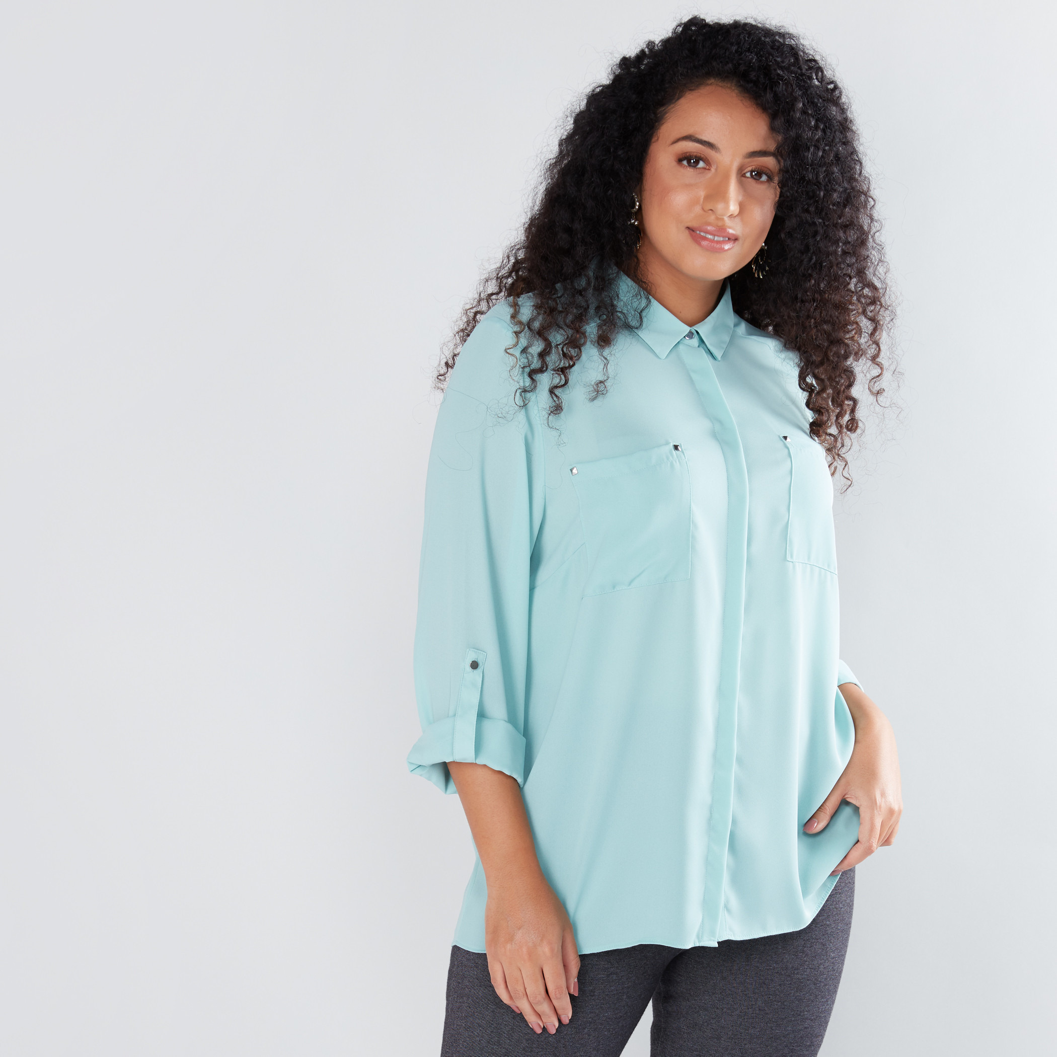 Plus size clearance longline shirt