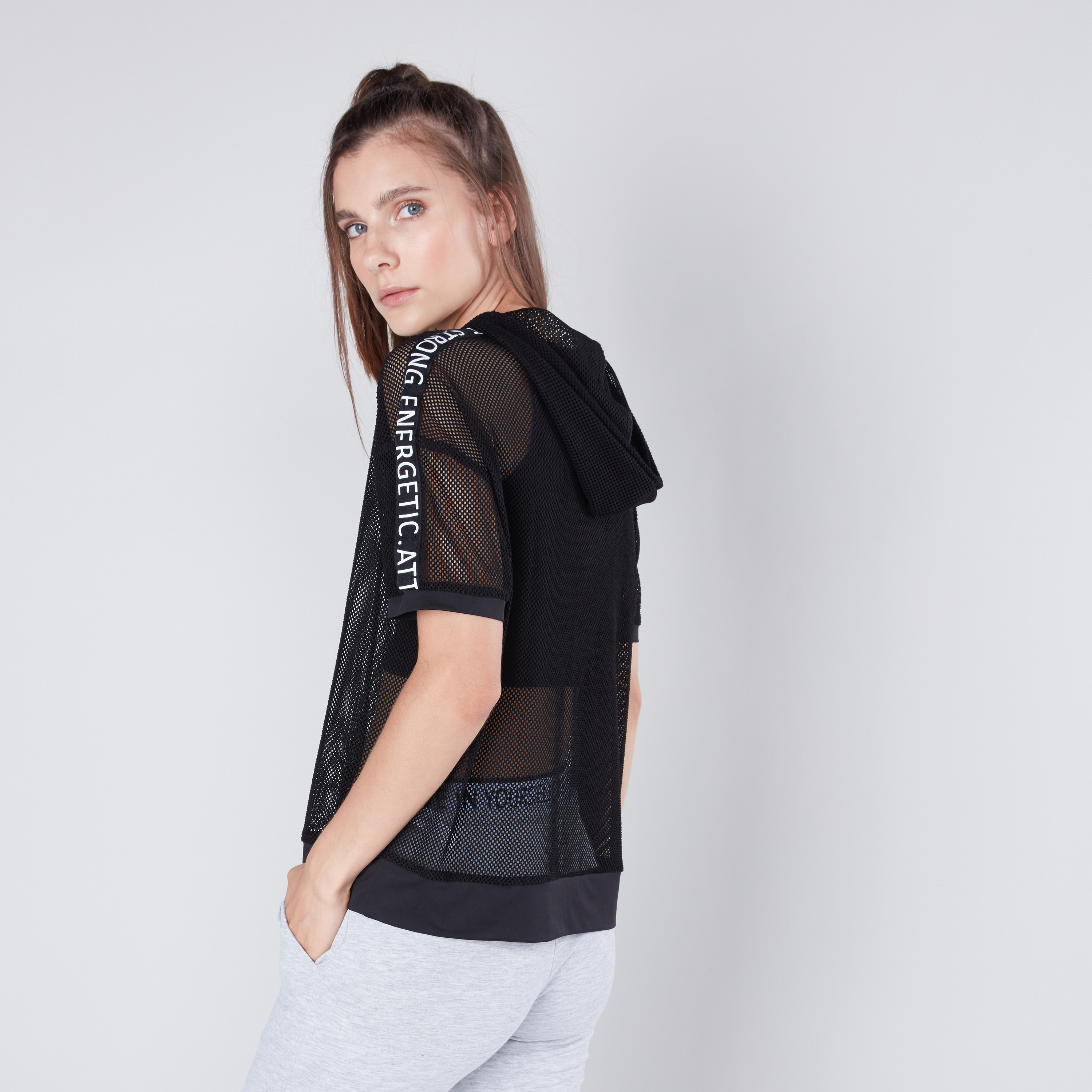 【WELLBEING EXPRESS】 Printed Mesh Top / 追跡付 AURELIA, Printed Mesh Top | 6IXTY8IGHT Hong Kong & Macau SAR