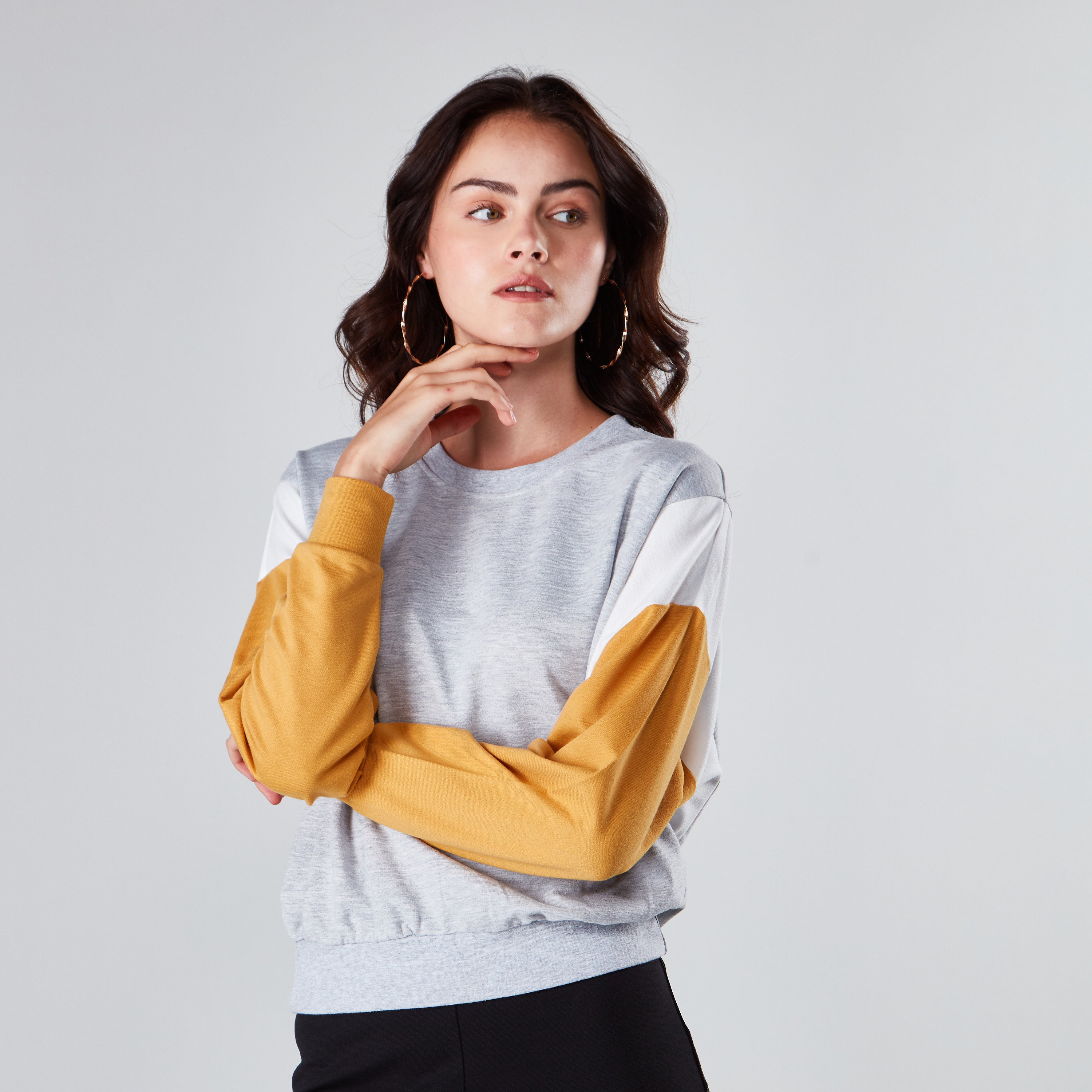 Colour block outlet sweatshirt