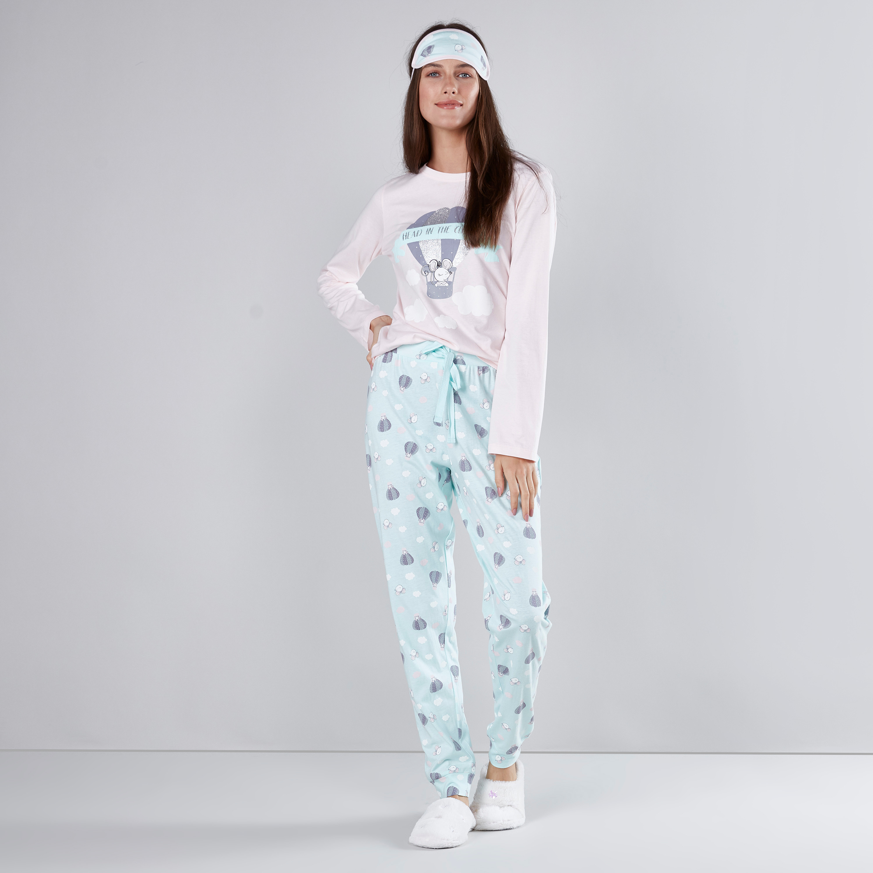 Shop Printed 3 Piece Nightwear Set Online Max UAE