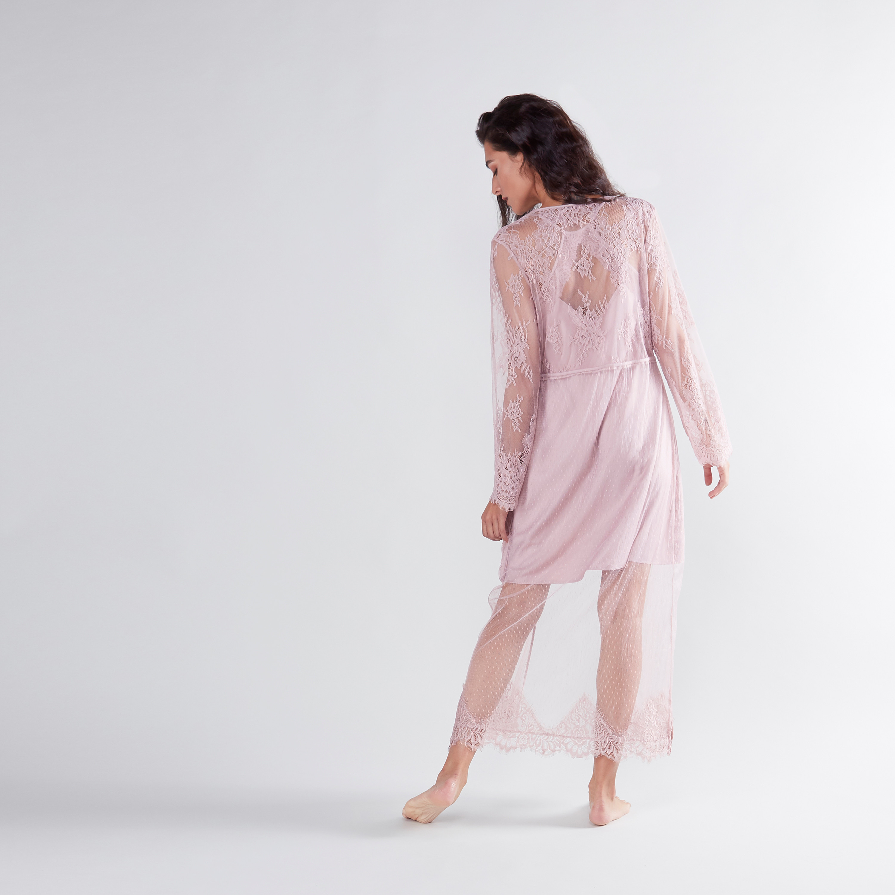 Long lace deals robe