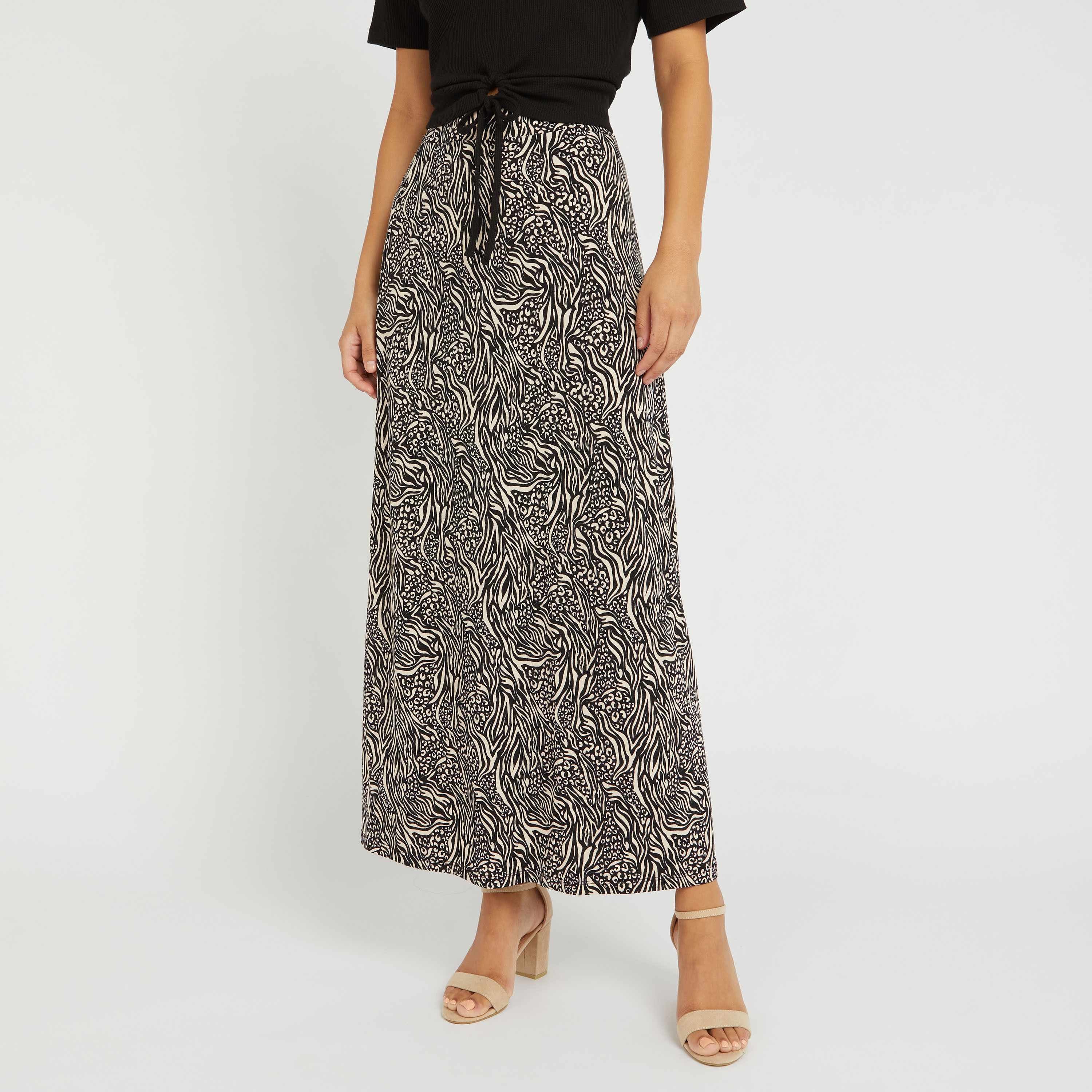 Patterned maxi deals skirt