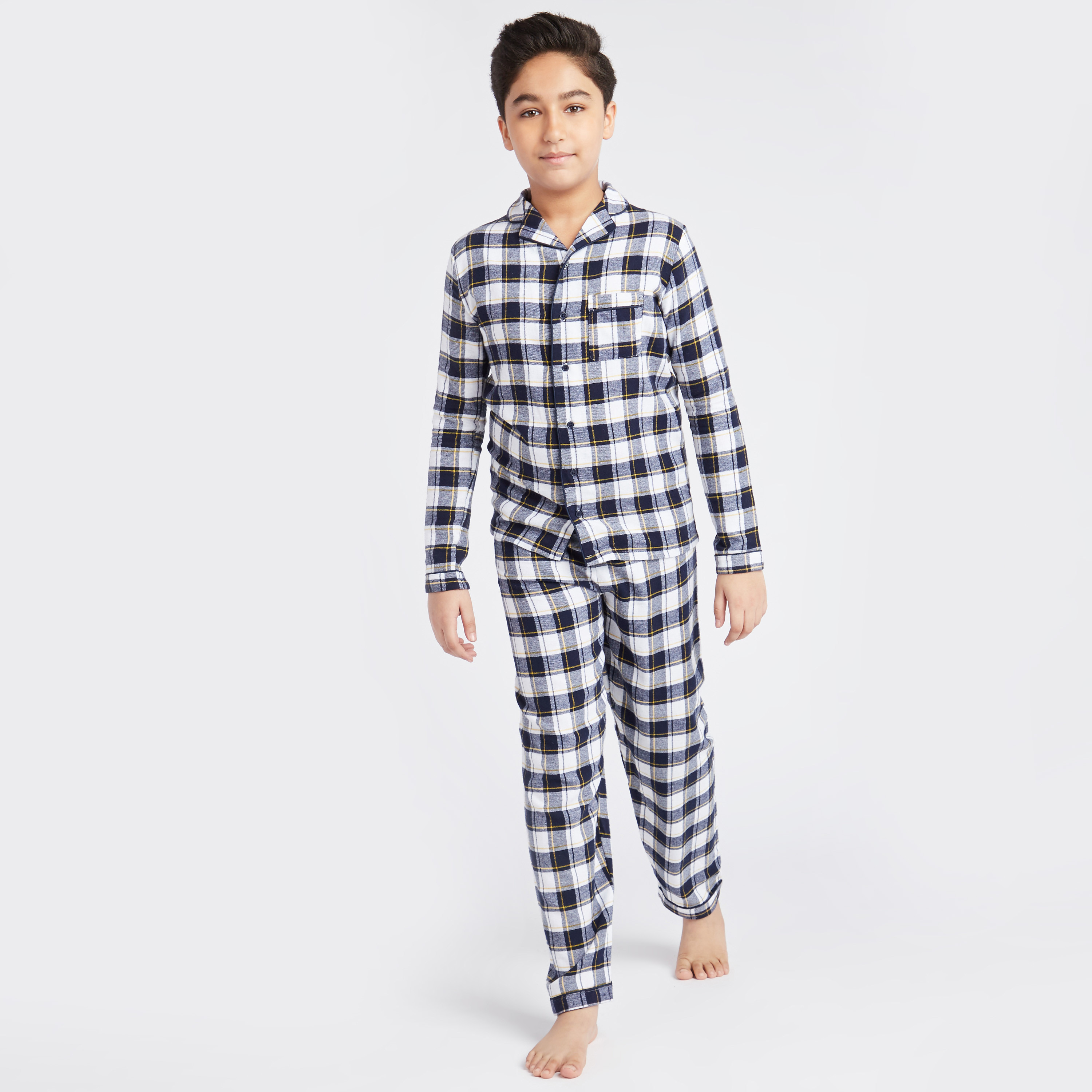 Collared pyjamas hot sale