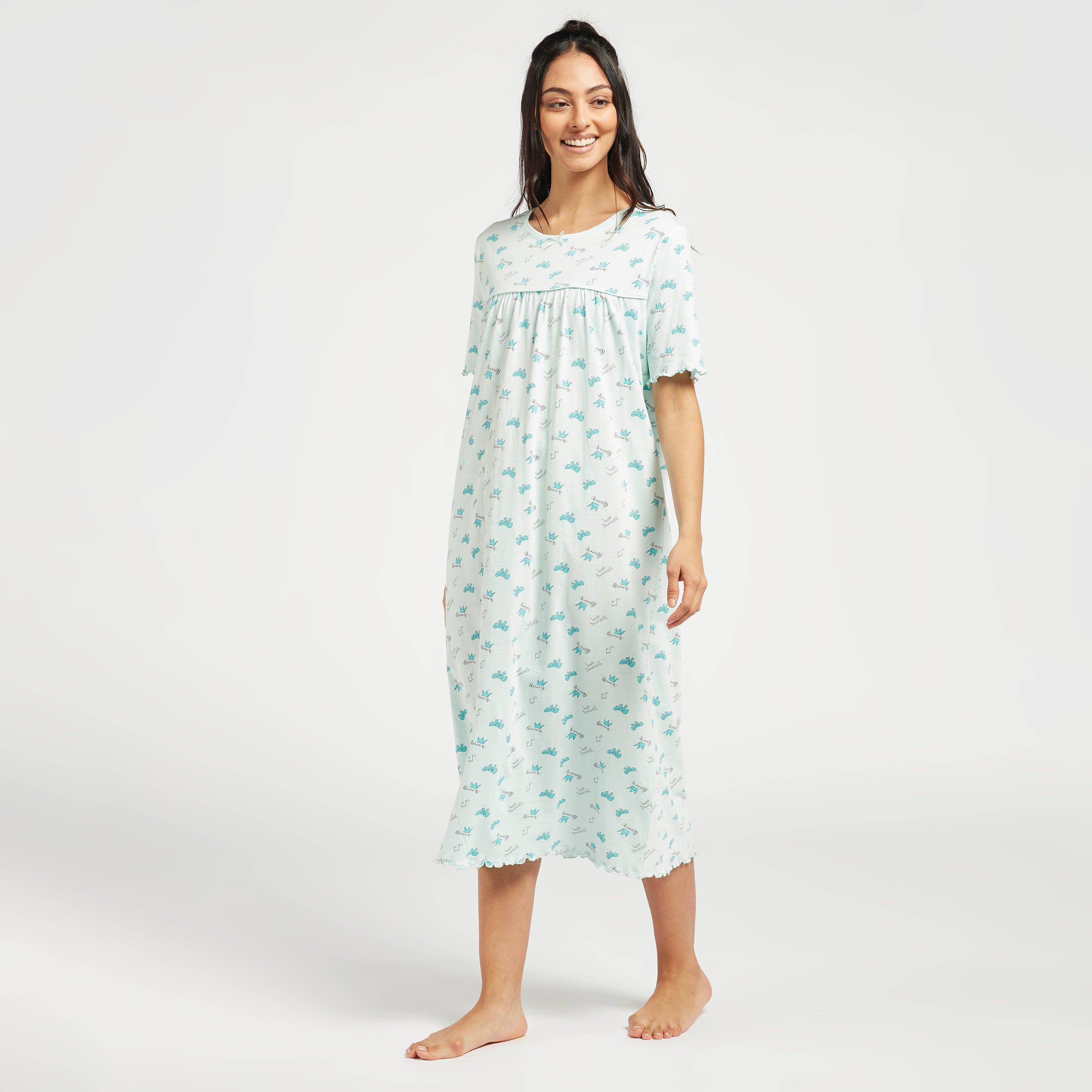Elegant Women Lace Embroidery Princess Night Dress Sleep Gown Short Sleeve  Pajamas Bathing Shirts Lingerie - AliExpress