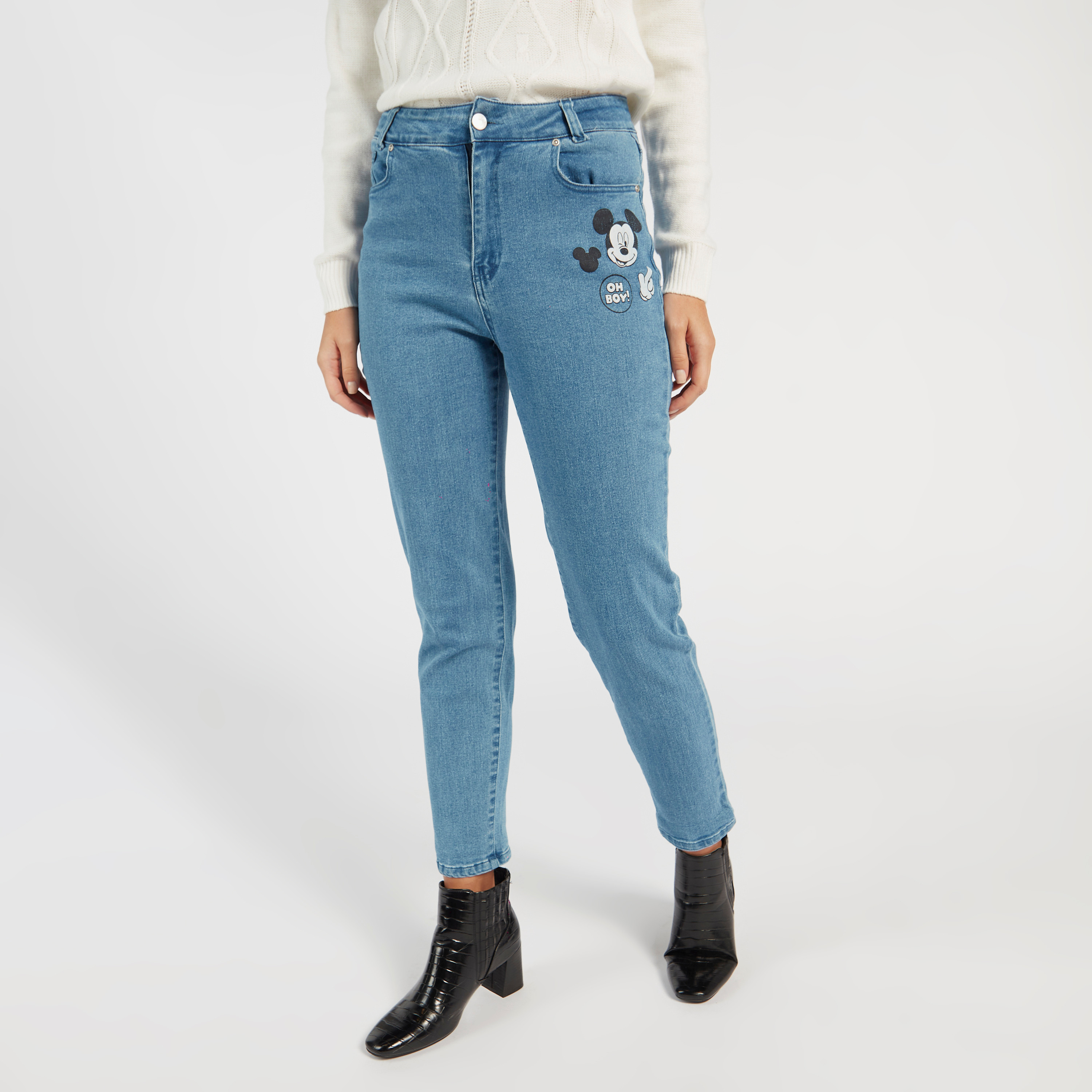 Womens best sale mickey jeans