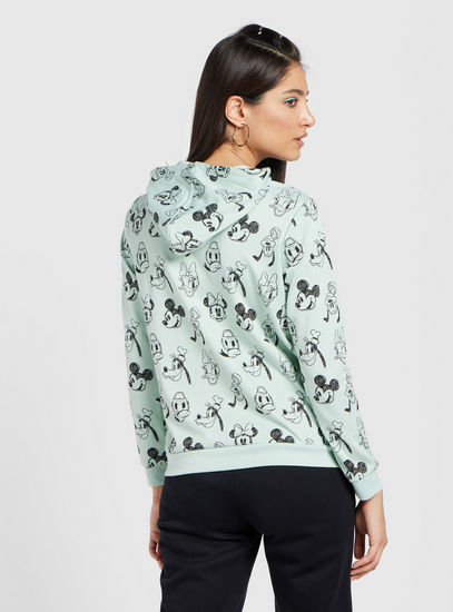 Mickey and Friends Printed Sweatshirt with Hood and Long Sleeves
