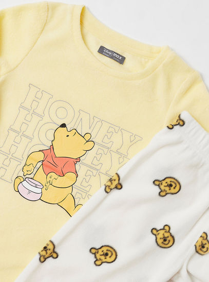 Winnie-the-Pooh Print T-shirt and All-Over Printed Pyjamas Set