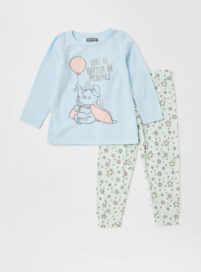 Dumbo Print T-shirt and All-Over Printed Pyjama Set