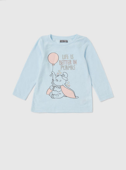 Dumbo Print T-shirt and All-Over Printed Pyjama Set