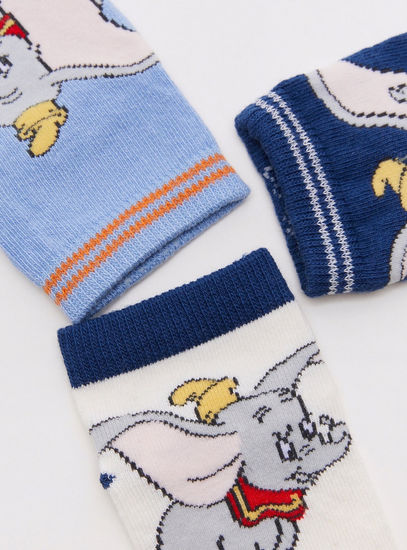 Set of 3 - Dumbo Print Ankle Length Socks