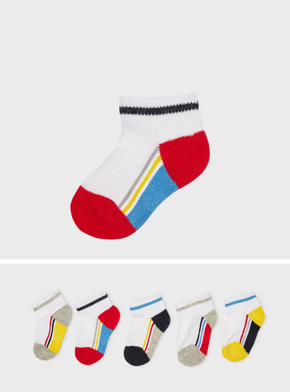 Set of 5 - Colourblock Ankle Length Socks