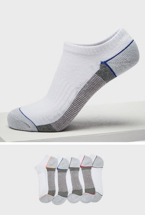 جوارب طول الكاحل بتصميم قوالب ملونة - عبوة 5 أزواج-mxkids-boyseighttosixteenyrs-shoes-socks-2