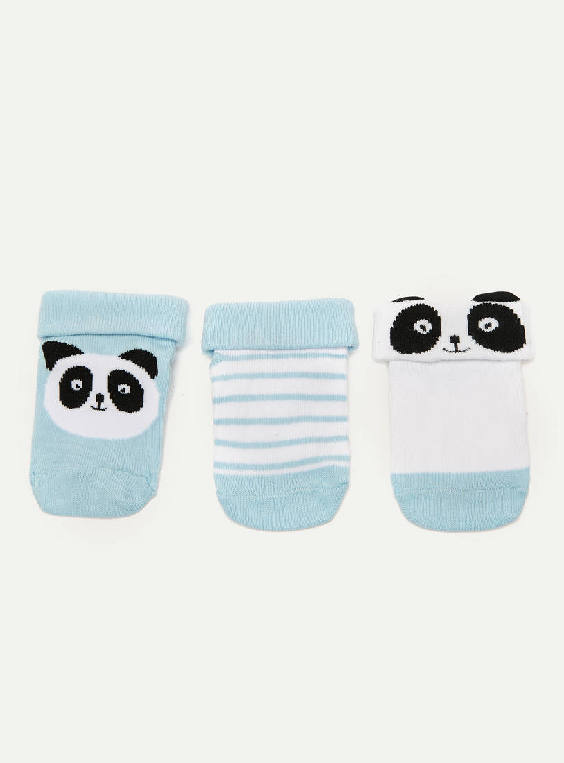 Set of 3 - Printed Ankle Length Socks-Socks-image-1