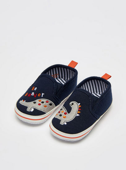 Dinosaur Embroidered Booties