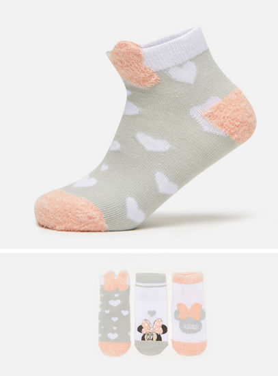 Set of 3 - Minnie Mouse Ankle Length Socks