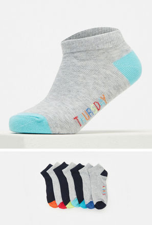 Pack of 7 - Days of the Week Print Ankle Length Socks-mxkids-babyboyzerototwoyrs-shoes-socks-2