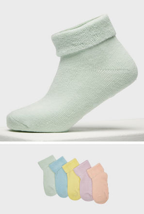 Pack of 5 - Cuffed Ankle Length Socks-mxkids-girlseighttosixteenyrs-shoes-socksandstockings-1