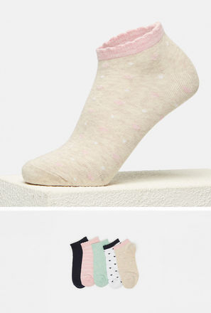 Pack of 5 - Assorted Ankle Length Socks-mxwomen-shoes-socksandstockings-0