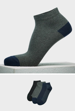 Pack 3 - Textured Ankle Length Socks-mxmen-shoes-socks-0