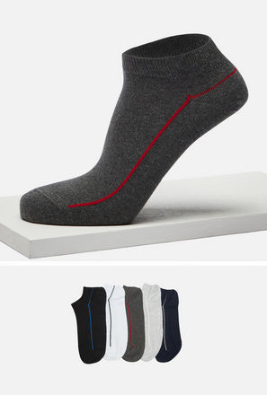 Pack of 5 - Solid Ankle Length Socks-mxmen-shoes-socks-2