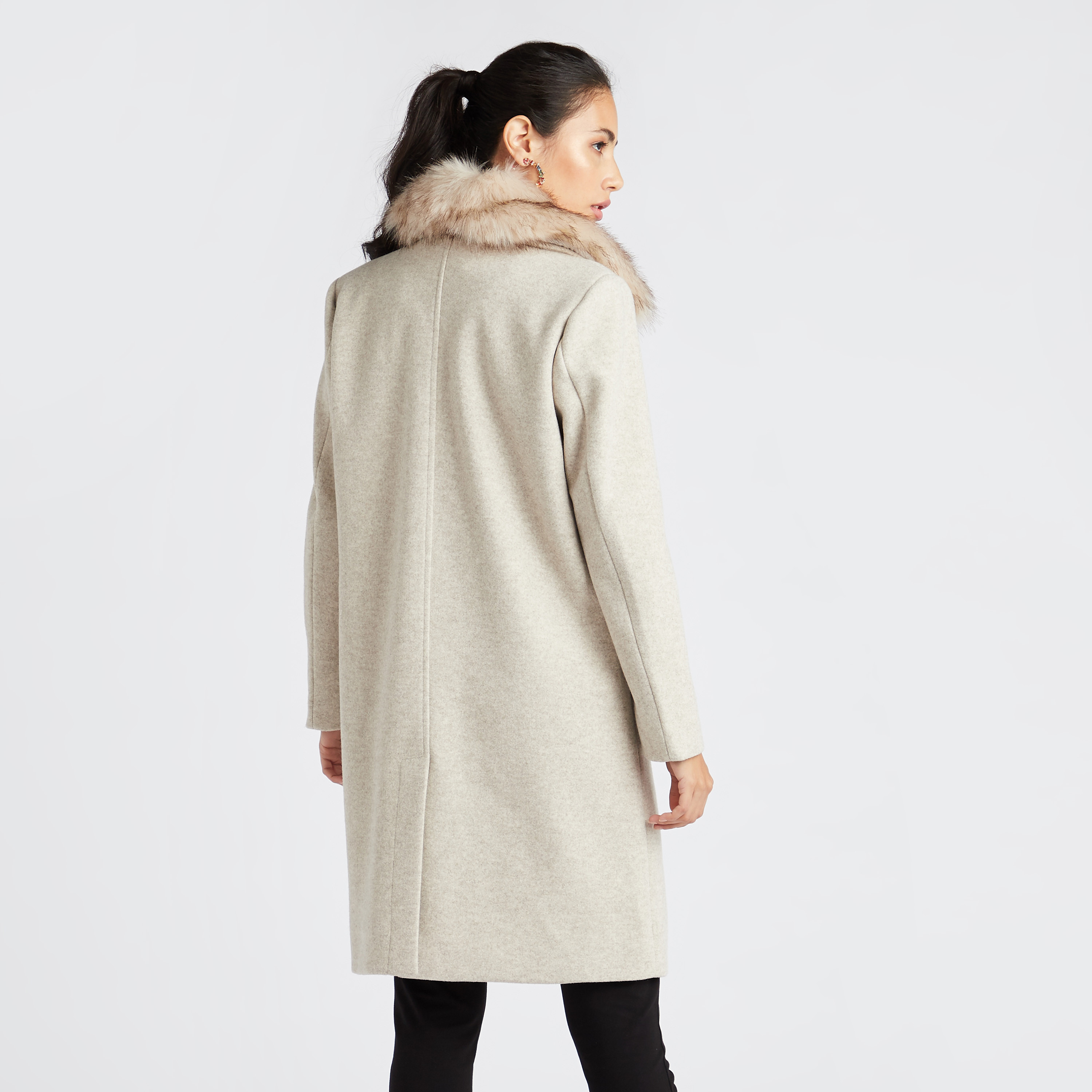 Overcoat hotsell with fur